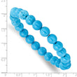 Dyed Howlite Turquoise Color Stretch Bracelet