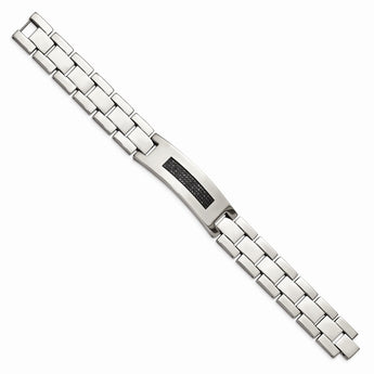 Stainless Steel Polished 1/2ct tw. Diamond Bracelet