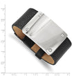 Stainless Steel Polished Leather Bracelet