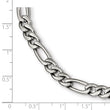 Stainless Steel Polished Figaro 9 inch Bracelet