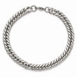 Stainless Steel Polished 9in Double Curb Chain Bracelet