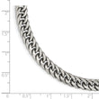 Stainless Steel Polished 9in Double Curb Chain Bracelet