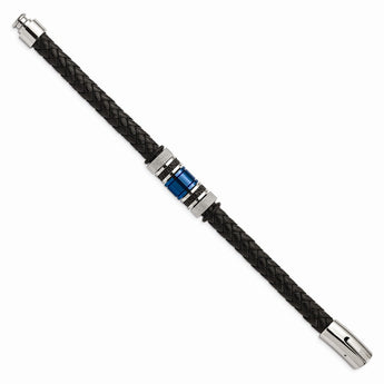 Stainless Steel Brushed/Polished Blk Enamel Blue IP Purple IP Blk Rubber Bl