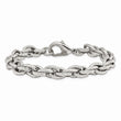 Stainless Steel Polished Textured Fancy Rope 8in Bracelet