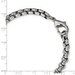 Stainless Steel Polished Fancy Box 8.5in Bracelet
