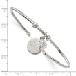 Stainless Steel Polished w/Preciosa Crystal Infinity Dangles Flexible Bangl