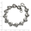 Stainless Steel Skull 8in Bracelet