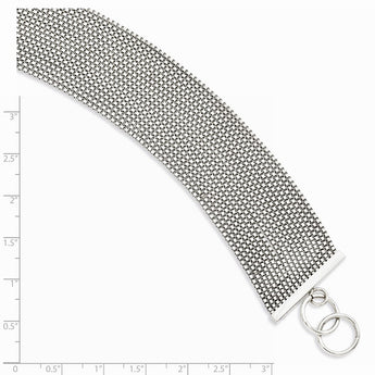 Stainless Steel Multistrand 8in Box Chain Bracelet