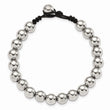 Stainless Steel Polished Beads 7.5in Bracelet