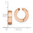 Stainless Steel Polished Rose IP Clip Non Pierced Ear Cuffs