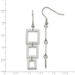 Stainless Steel Rectangle Dangle Earrings