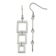 Stainless Steel Rectangle Dangle Earrings
