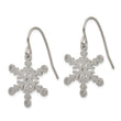 Stainless Steel Laser cut Snowflake Shepherd Hook Earrings
