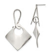 Stainless Steel Polished Post Dangle Earrings