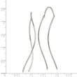 Stainless Steel Polished Twisted Bar Threader Earrings