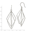 Stainless Steel Polished Dangle Shepherd Hook Earrings