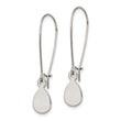 Stainless Steel Polished Teardrop Dangle Kidney Wire Earrings - Birthstone Company