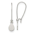 Stainless Steel Polished Teardrop Dangle Kidney Wire Earrings - Birthstone Company