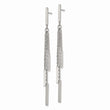 Stainless Steel Polished Bar Post Dangle Earrings
