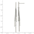 Stainless Steel Polished Bar Post Dangle Earrings