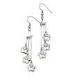 Stainless Steel Clovers w/ CZ Stones Dangle Earrings