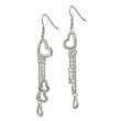 Stainless Steel Polished Hearts Dangle Earrings