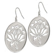 Stainless Steel Flower Cutout Dangle Earrings