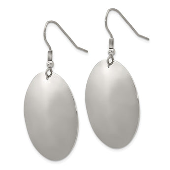 Stainless Steel Polished Discs Dangle Earrings