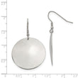Stainless Steel Polished Discs Dangle Earrings