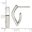 Stainless Steel Polished J Post Earrings
