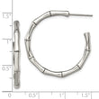 Stainless Steel Polished J Hoop Earrings