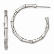 Stainless Steel Polished J Hoop Earrings