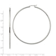 Stainless Steel Polished 70mm Hoop Earrings
