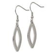Stainless Steel Laser Cut Oval Dangle Earrings