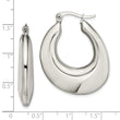 Stainless Steel Hollow Teardrop Hoop Earrings
