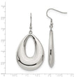 Stainless Steel Hollow Teardrop Dangle Earrings