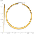 Stainless Steel Gold IP plated Tapered 50mm Hoop Earrings