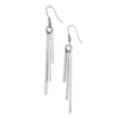 Stainless Steel Polished Fancy Bar Dangle Earrings