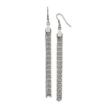 Stainless Steel Long Dangle Earrings - Birthstone Company