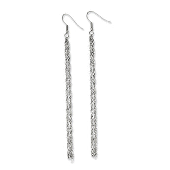 Stainless Steel Polished Fancy Dangle Earrings - Birthstone Company