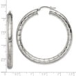 Stainless Steel Textured Hollow Hoop Earrings