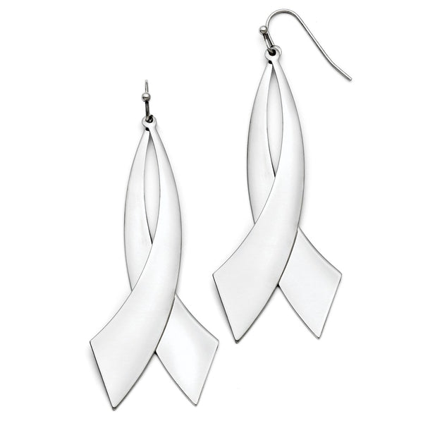 Stainless Steel Shepherd Hook Dangle Earrings