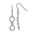 Stainless Steel Polished Infinity Symbol Shepherd Hook Earrings