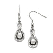 Stainless Steel Polished/Antiqued Infinity Dangle Earrings