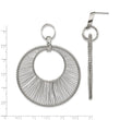 Stainless Steel Polished Wire Circle Post Dangle Earrings