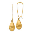 Stainless Steel Polished/Brushed Yellow IP-plated Earrings