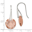 Stainless Steel Polished Champagne Glass Shepherd Hook Earrings