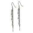 Stainless Steel Multi Strand Music Note Dangle Shepherds Hook Earrings