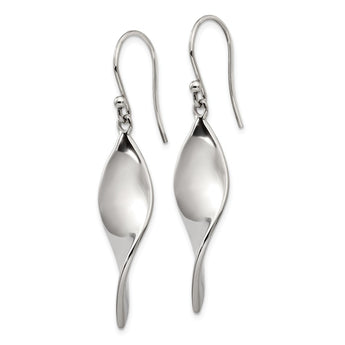 Stainless Steel Polished Fancy Shepherd Hook Earrings
