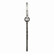 Stainless Steel Polished Black IP-plated Cross Key Chain